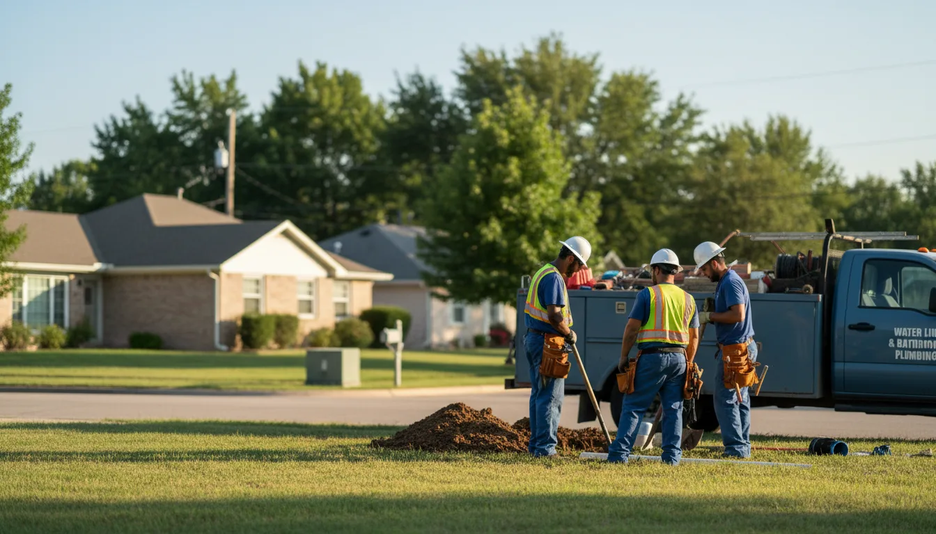 Residential water line and bathroom plumbing service in Thompson, PA